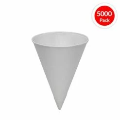 Best reviews of 😉 4 Oz. White Rolled Brim Paper Cone Cup (5,000-Pack) 🎉