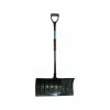 Brand new 🎁 Toolway 194517 21 In. D-Handle Metal Edge Snow Shovel Pusher With Poly 🧥 Coated Steel Shaft 🔔
