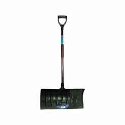 Brand new 🎁 Toolway 194517 21 In. D-Handle Metal Edge Snow Shovel Pusher With Poly 🧥 Coated Steel Shaft 🔔