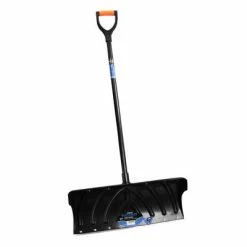 Budget ๐ Toolway 194514 24 In. D-Handle Snow Shovel Pusher With Poly Steel Blade โจ