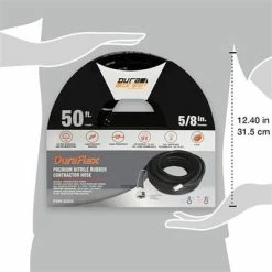 Brand new 🤩 DuraDrive GG5850F 5/8 In. X 50 Ft. Black Nitrile Garden Hose 😀 -Chapin Shop 23533 6