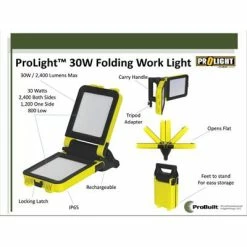 Brand new 😍 ProBuilt 514124 PROLIGHT 30-Watt Folding Work Light 💯 -Chapin Shop 25559 5