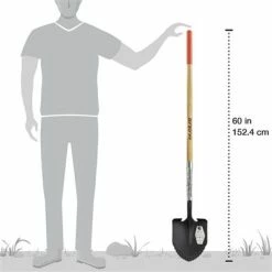 Deals ✨ DuraDrive 60 In. Wood Beige Round Point Carving Shovel 😀 -Chapin Shop 26901 4