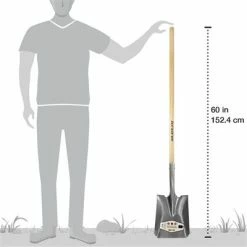 Hot Sale ❤️ DuraDrive 60 In. Ash Wood Square Mouth Shovel ✔️ -Chapin Shop 26906 4