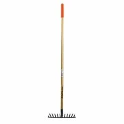 Best Sale ๐ DuraDrive 55 In. 16-Tine Pine Wood Handle Forged Steel Head Stone Rake ๐งจ