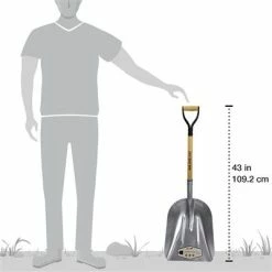Discount 😉 DuraDrive 43 In. Pine Wood D-Grip Aluminum Scoop Shovel 🎉 -Chapin Shop 26920 4
