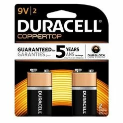 Best reviews of 🔥 DURACELL MN1604B2Z Alkaline 9-Volt COPPERTOP Snap-Contact Battery 👏