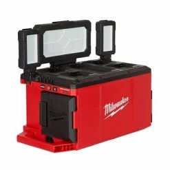 Best Sale 🎁 Milwaukee 2357-20 M18 PACKOUT 18-Volt Lithium-Ion 3,000-Lumen LED Area Work Light (Tool Only) 🌟 -Chapin Shop 30861 3