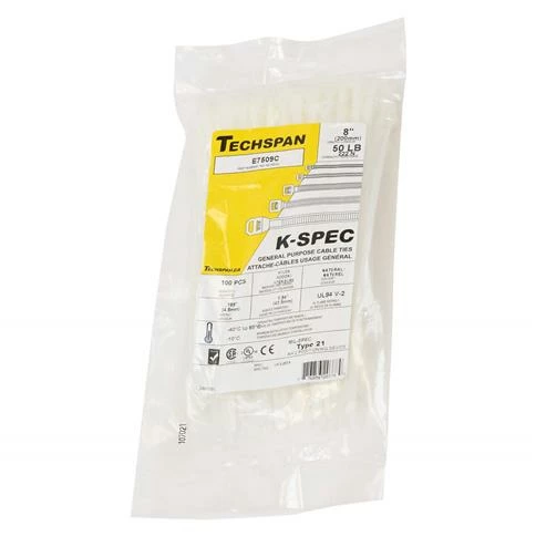 New ⌛ E7509C 8 In. 50 Lb. Natural General Purpose Cable Ties (100-Pack) 🥰 3 New ⌛ E7509C 8 In. 50 Lb. Natural General Purpose Cable Ties (100-Pack) 🥰